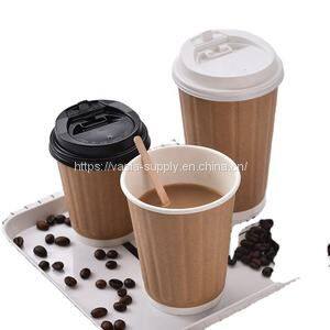 Threaded paper white design paper coffee cup and lid reusable coffee disposable cups