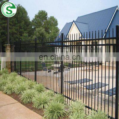 Factory cost-effective antique wrought iron fence design for pool/garden/house outside wall fencing