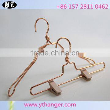 heavy duty red copper metal hanger and pants hanger