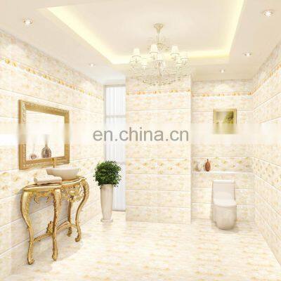 Digital 3d inkjet picture bathroom tile interior decoration villa glazed tile standard ceramic wall tile sizes