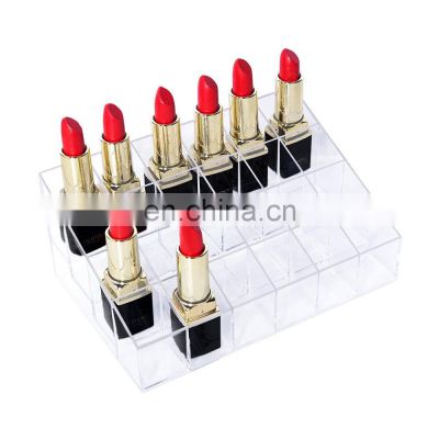 Clear Acrylic 24 Slots Cosmetic Lipstick Holder Lipstick Organizer