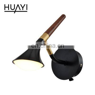 HUAYI Modern Decoration Simple Style Indoor Bedroom Loft Hotel Wall Mounted LED Wall Lamp