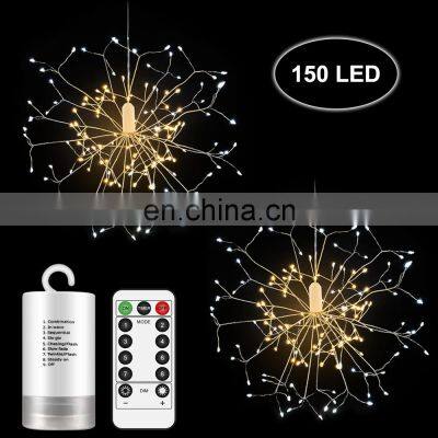 Room Garden Christmas Waterproof Remote Control Led Bright Hanging Starburst Decoration Light For Party