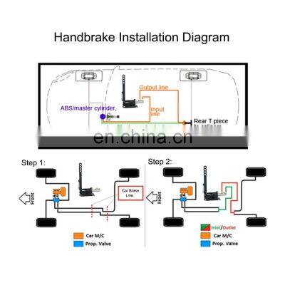 AUSO 335mm 0.75Bar Universal Vertical Drift Hydraulic Handbrake Hydraulic Kit For Toyota photo-4