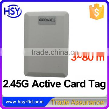 HSY-L006A 2.45Ghz Frequency Long Range Active RFID Card for School Attendance System