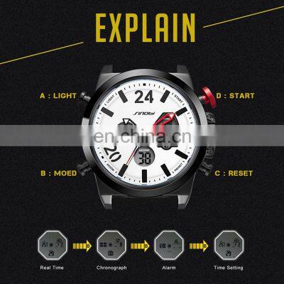 SINOBI 9732 Men's Silicone Bands Bracelet Digital Sport Watches Custom Waterproof Alarm Week Time Watch For Men photo-2