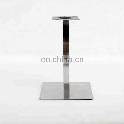 Modern Style Brushed Stainless Steel Metal Dining Single Table Bases