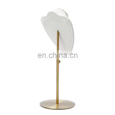 New Product Portable Jewelry White Unique Adjustable Necklace Display Bust Stand photo-3