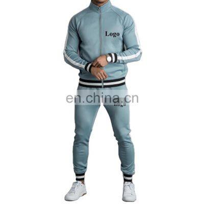 new design tracksuit zip up stripe skinny jogger Winter season adults track suit