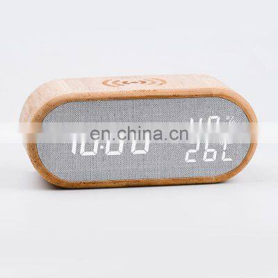 Luxury Promotional Night Light Smart Digital Display Small Clock With Wireless Charger for Home Decoration photo-5