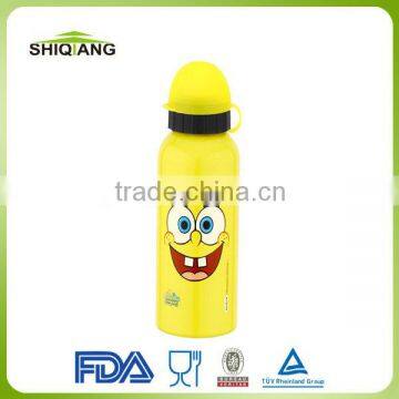 500ml aluminium bottles with logo and colo round plastic lid C BL-6029C