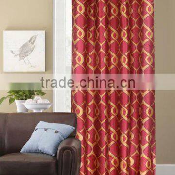 Red Polyester Printed Curtain Design 2016 New Style Made In China