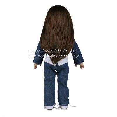 Soft Enamel Simulation Baby Doll 18 Inches Reborn American Girl Doll Can Change at Will Toy Doll photo-5