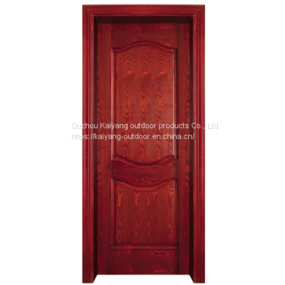 Customized Interior Solid Wood Composite Paint Free Embossed Deep Carved Door photo-3