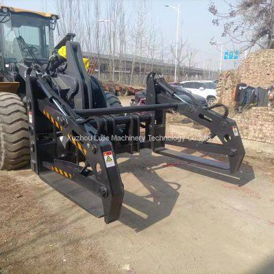 Wheel Loader Pipe Pole Grapples 6ton loader pipe grapple oilfield pipe clamp made in China