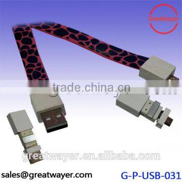 Flat Mobile Phone Use and Standard USB Type High Quality Promotional Usb Cable