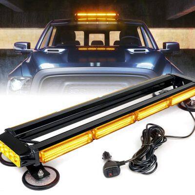 40LED Strobe Light Bar Double Side Flashing Emergency Warning Flash Light with Magnetic Base for Safety Vehicles Truck