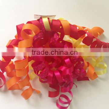 25inch*10trips*1cm Green and Environmental Wrapping Fabric Curly Ribbon Bows/Curly Ribbons