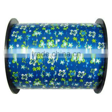 5mm wide ribbon and 500 yards long balloon ribbon spool printing with flowers for gift wrapping