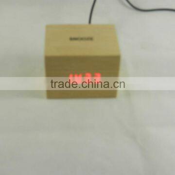 WL0421T Nature Material LED Digital Snooze Indoor Resin Clock