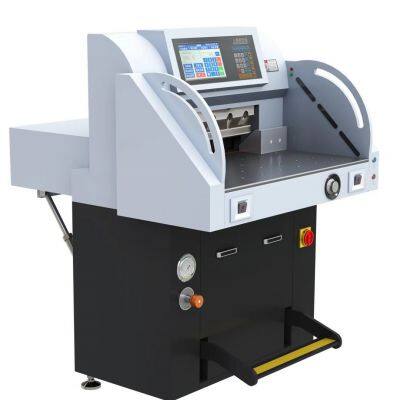 Shanghai Xiangbao XB-AT652-09EP Dual Hydraulic Heavy Duty Paper Cutting Machine (with Blowing Steel Balls Platform) photo-3