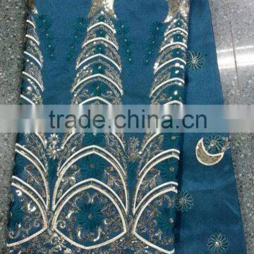 T253-2 teal indian lace fabrics