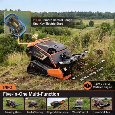 Firebreaks Vegetation Clearing Multi-functional Loncin 764CC Gasoline Engine Disk Rotary Remotely Controlled Flail Mower
