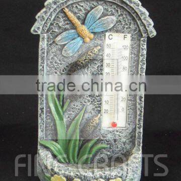 Cement dragonfly crafts thermometer garden bird feeder