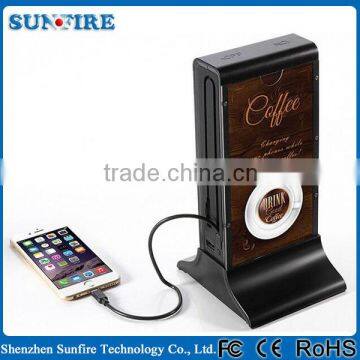 New arrival four USB port restaurant power bank, customized power bank for restaurant