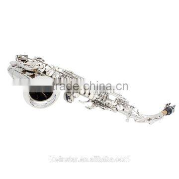 Plastic baby saxophone silver metal alto saxophone