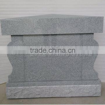 New Design Four Niche Granite Columbarium With Rose Carving photo-3