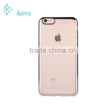 2016 Hot Electroplating TPU Slim Ultra Back Cover Mobile Phone Case for iPhone 6 Case