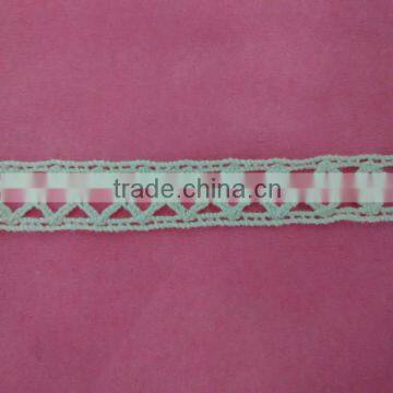 2015 wholesale 2 cm width cotton lace trim with twill style