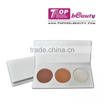 OEM! Makeup cosmetics 3 color concealer with paper package