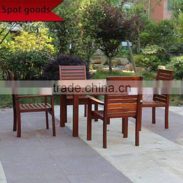 Hot sale antique style solid wooden square dining table and chairs