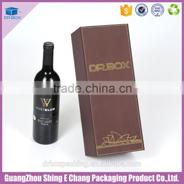 Logo customized rigid paper box wine bottle box made in China