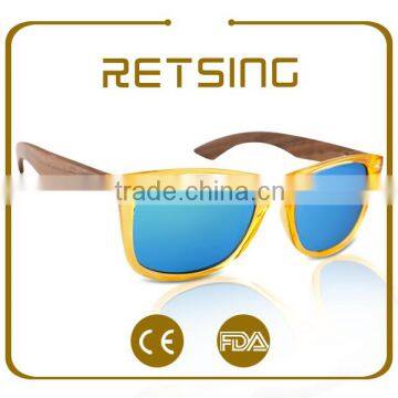 OEM Uv400 Lenes Polarized Wooden Sunglasses for Custom Logo Print/laser photo-2