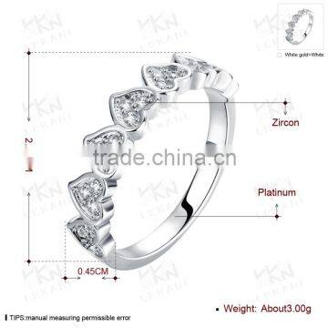 2015 New Arrival Gold Plated Fashion Diamond Heart Shaped Ring Designs for Girls photo-3