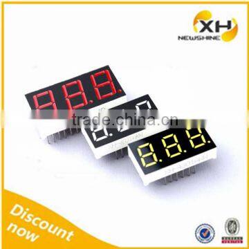 NEWSHINE FND XH-3631BRW Super Ultra Red Display FND 3 Digit Seven Segment 0.36"