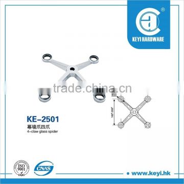 Hot sales KE-2501 Glass spider fitting with four claw