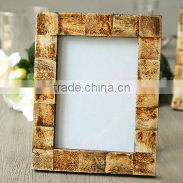 High quality black wood photo frame 2015 new design, ox bone + MDF newest photo frame, photo picture frame for family trees