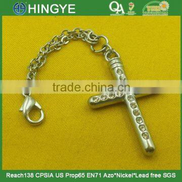 2015 New Arrive Metal Cross Shape with Rhinestone Charms For Dress -- ML5003