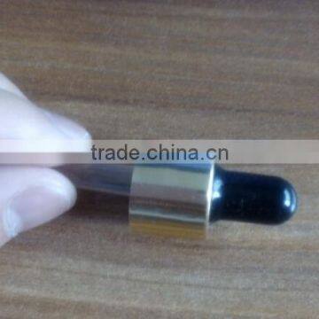 Glass dropper with gold ring