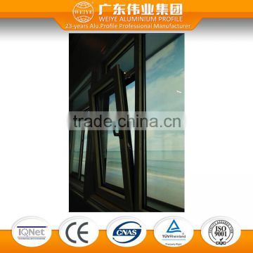 Guangdong factory aluminum heat insulation horizontal pivoting window Edge Banding Type