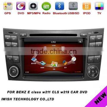 double dins 7inch Android 4.0 iwish car gps for Mercedes benz E class w211 CLS W219