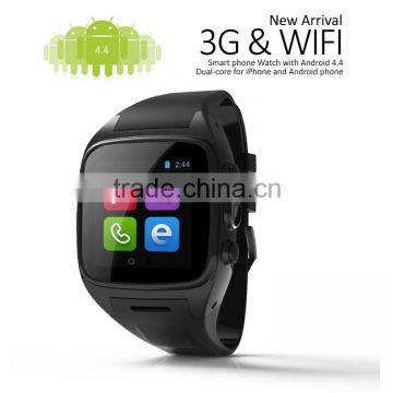 G-sensor E-Compass Gyroscope 1.54 inch 3G WIFI bt 4.0 MTK watch