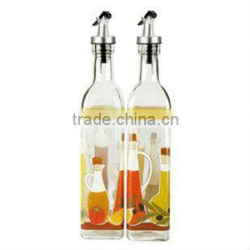 Art Design Glass Cruet for oil and vinegar