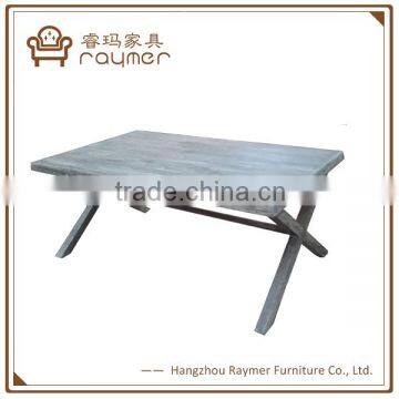 Cross Woodn Leg Solid Oak Antique Retro End Table