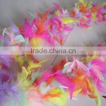 Mixed Color Turkey Chandelle Feather Boa Dress Up Wedding Decoration Suppliers