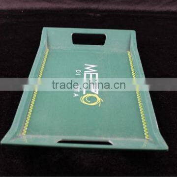 15 inch two-handled rectangular melamine tray